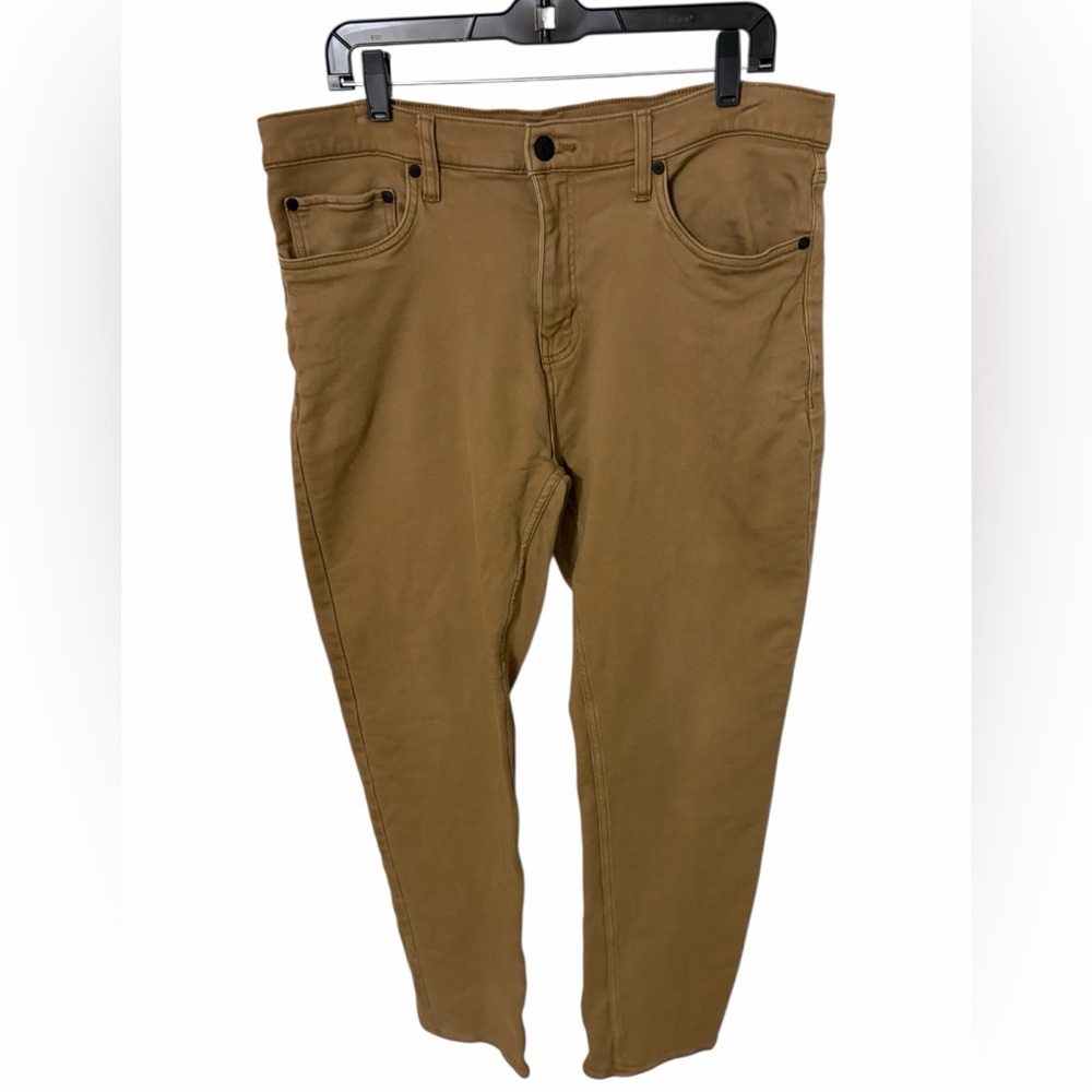 Banana Republic Slim Fit Stretch Pants Tan Brown Cotton 36x32